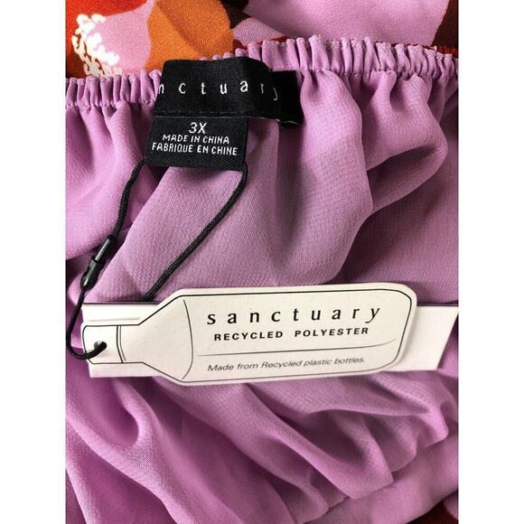 Sanctuary Get Away Dress Floral Cutout Tie Back Tiered Maxi Enchanted NWT 3X - Picture 4 of 8